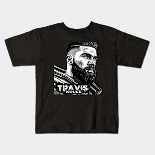 Travis Kelce Fan Art Kids T-Shirt